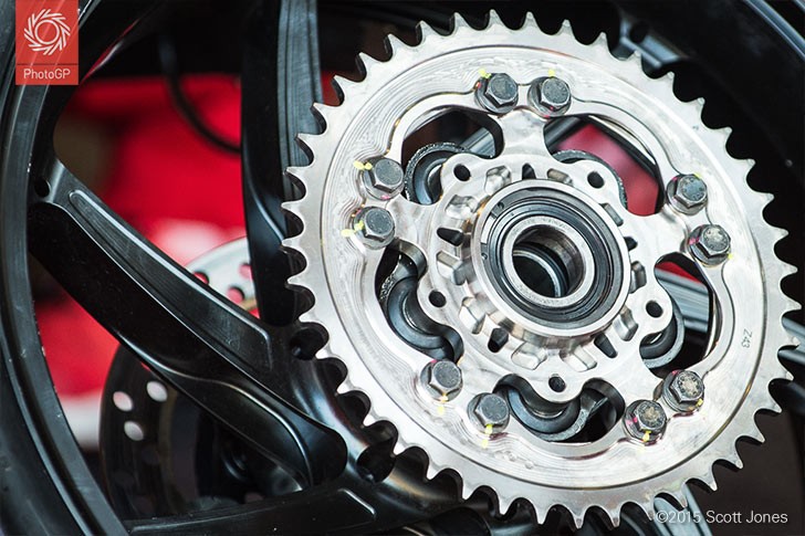 Ducati GP15 rear sprocket Brno 2015
