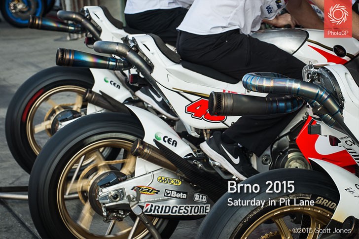 LCR Hondas pit lane Brno 2015